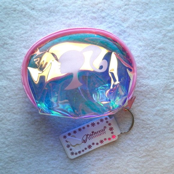 NWT Barbie Inspired Coin Purse Keychain Earrings Set - Picture 2 of 5